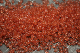Бисер Чехия TWIN 2.5 x 5 мм 50г B9002 красный