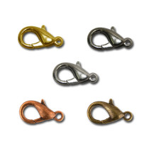  Замок для бус "карабин" средний DS-01/5 12 мм 5 шт №03 под чёрный никель