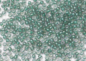 Бисер Япония круглый 11/0 10г 1833 светлый сапфир/капри радужный, окрашенный изнутри