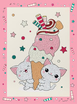 Кристальная ( алмазная) мозаика  " ФРЕЯ" ALVS- 052 мини- картинка " Любимый десерт" 14 х 19. 5 см