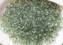 Бисер Чехия круглый 10/0 50 г 01263 прозрачный бледный дымчатый зеленый зольгель окрашенный
